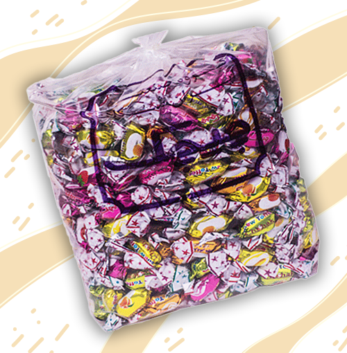 تافی دورنگ خامه ای 3کیلویی